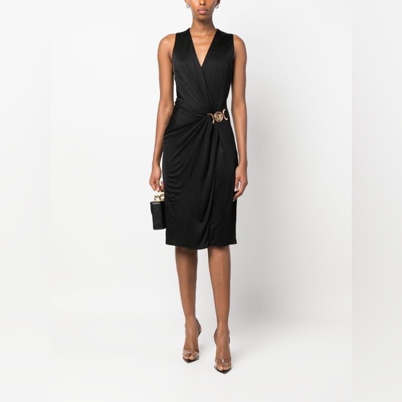 Versace Box-pleat Sleeveless ‘95 Midi Dress - Picture 2 of 7